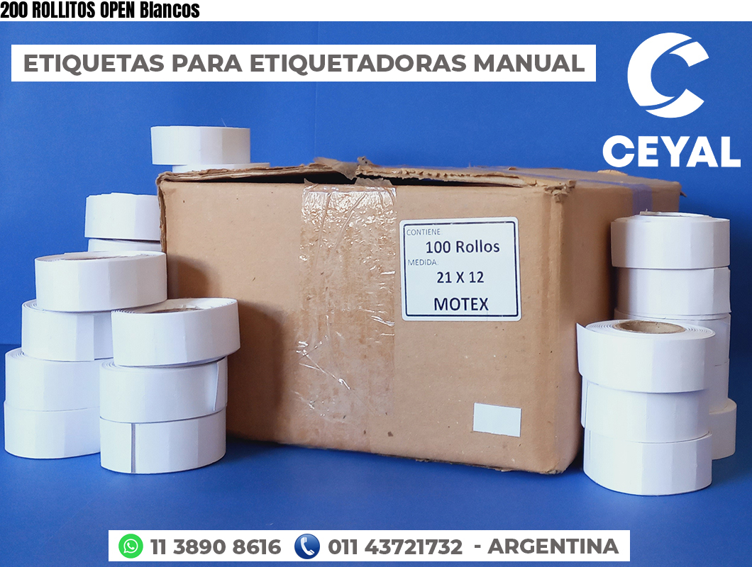 200 ROLLITOS OPEN Blancos