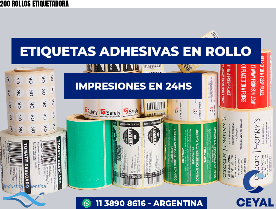 200 ROLLOS ETIQUETADORA