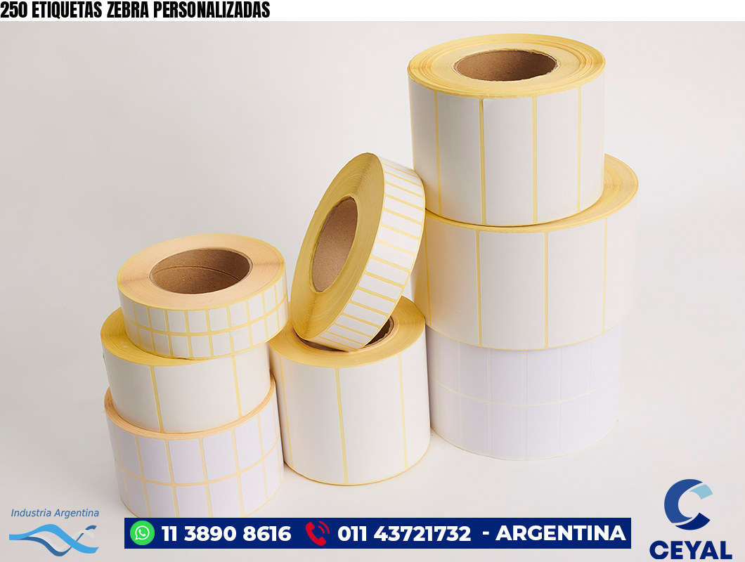 250 ETIQUETAS ZEBRA PERSONALIZADAS