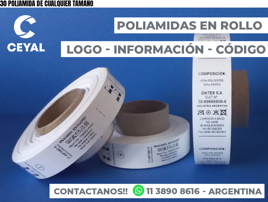30 POLIAMIDA DE CUALQUIER TAMAÑO