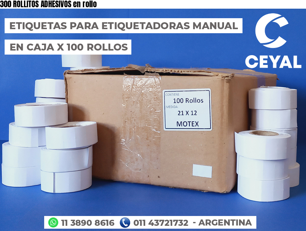 300 ROLLITOS ADHESIVOS en rollo