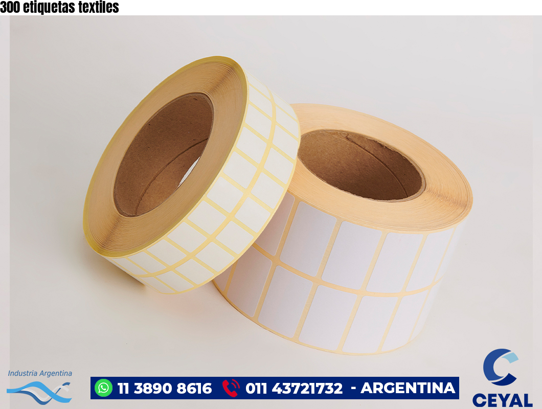 300 etiquetas textiles