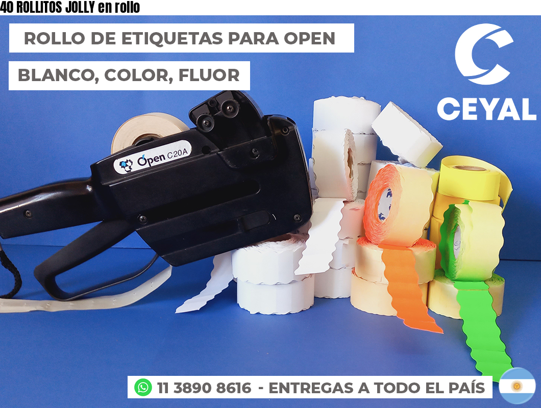 40 ROLLITOS JOLLY en rollo