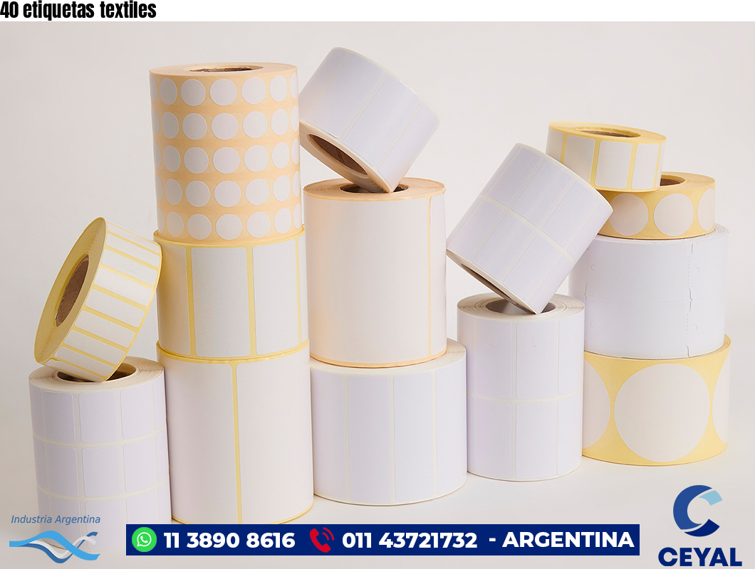 40 etiquetas textiles