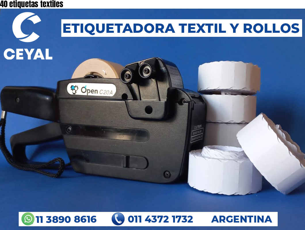 40 etiquetas textiles