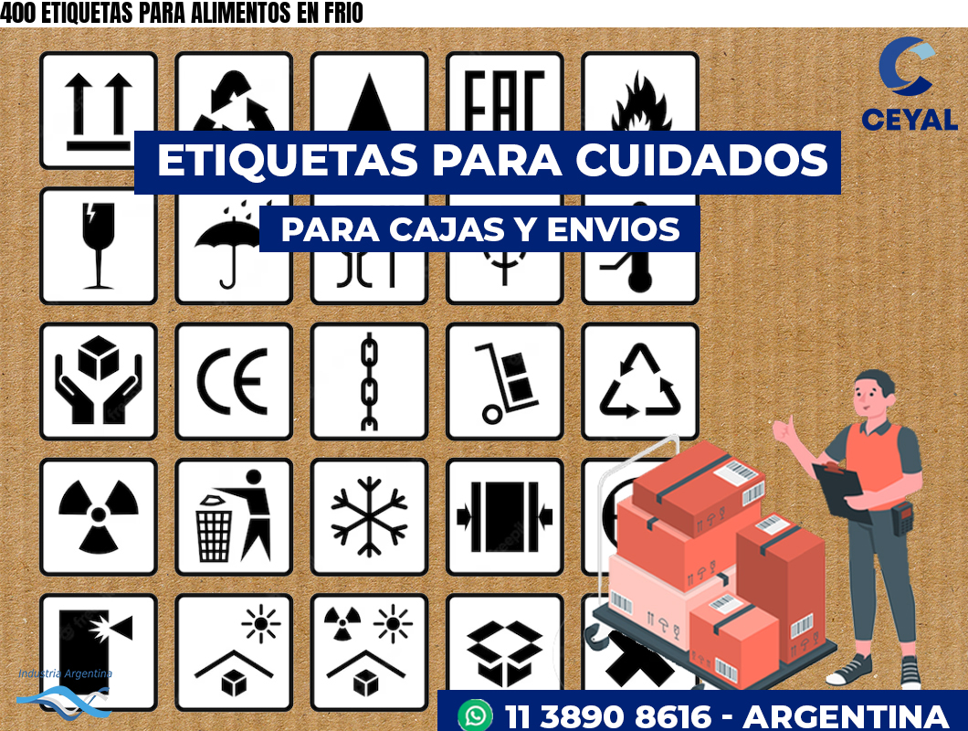 400 ETIQUETAS PARA ALIMENTOS EN FRIO