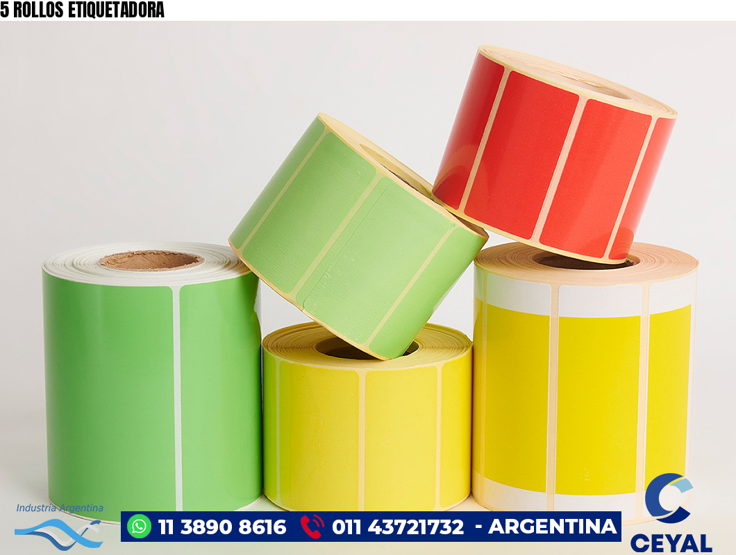 5 ROLLOS ETIQUETADORA