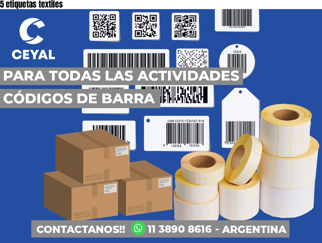 5 etiquetas textiles