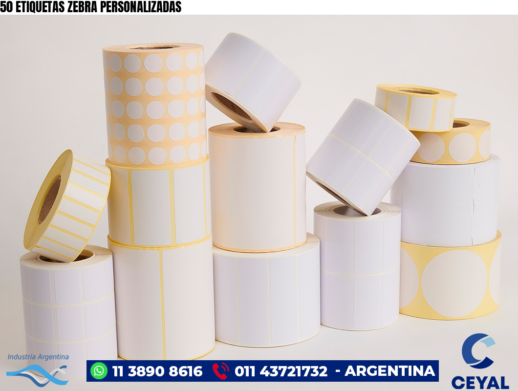 50 ETIQUETAS ZEBRA PERSONALIZADAS