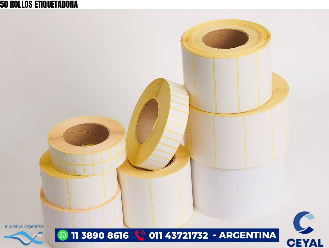 50 ROLLOS ETIQUETADORA
