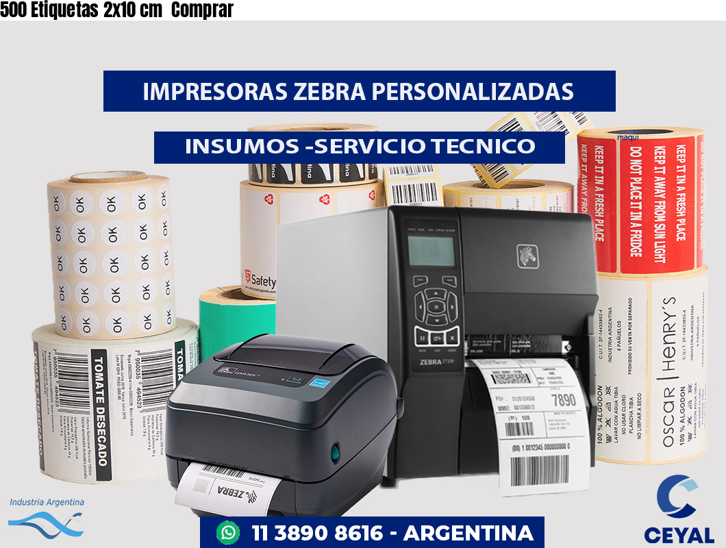 500 Etiquetas 2x10 cm  Comprar