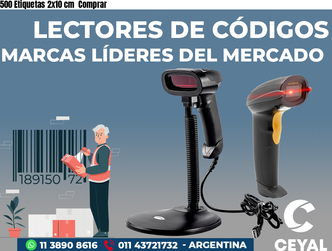 500 Etiquetas 2x10 cm  Comprar