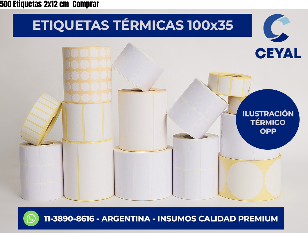 500 Etiquetas 2×12 cm  Comprar