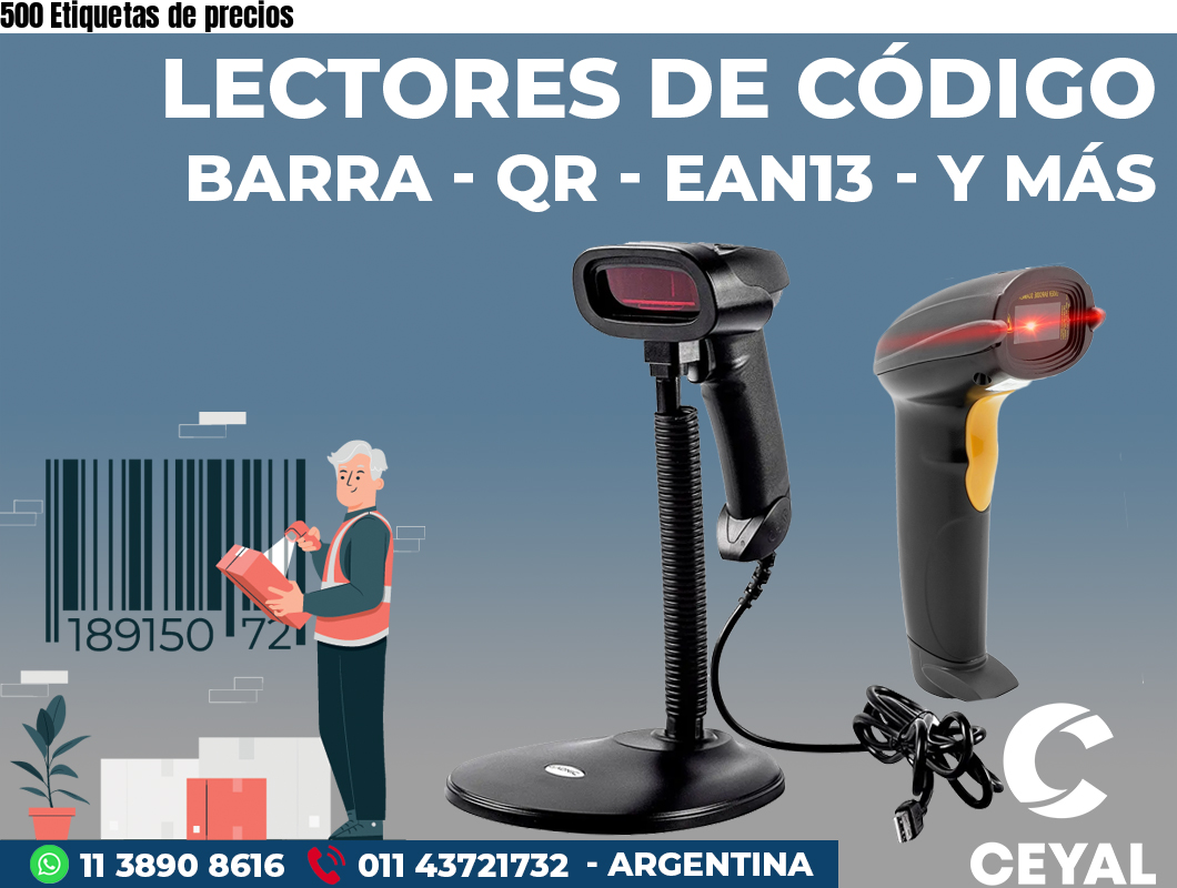 500 Etiquetas de precios