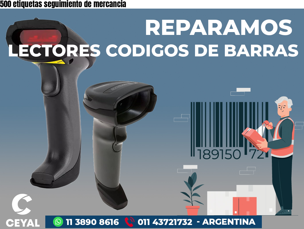 500 etiquetas seguimiento de mercancia