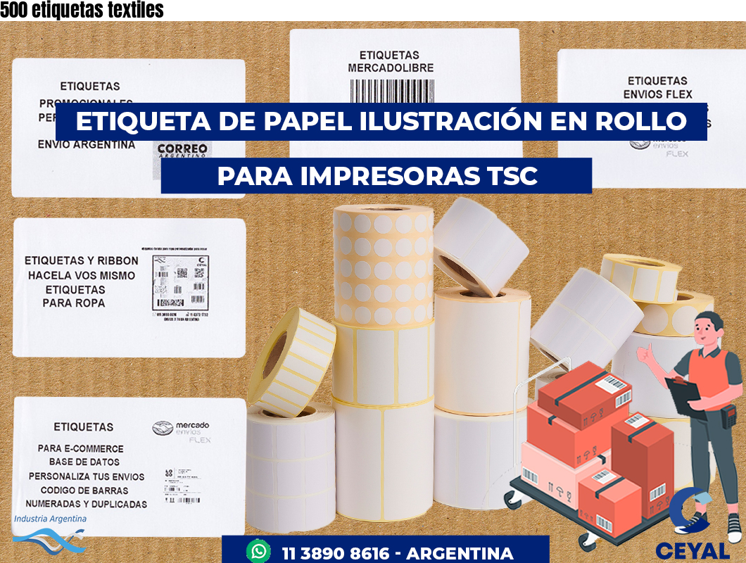 500 etiquetas textiles