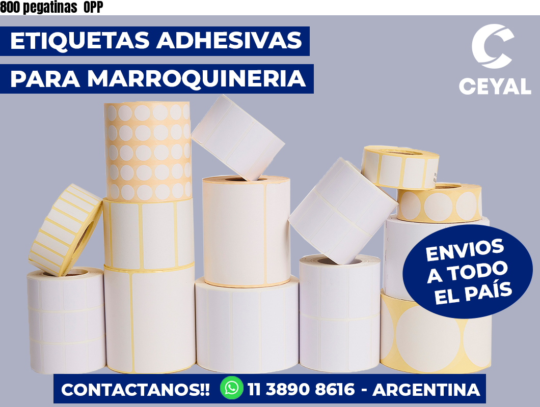 800 pegatinas  OPP