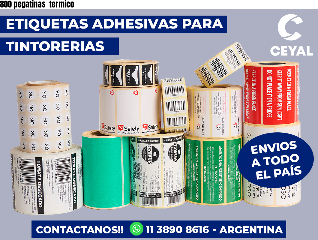 800 pegatinas  termico