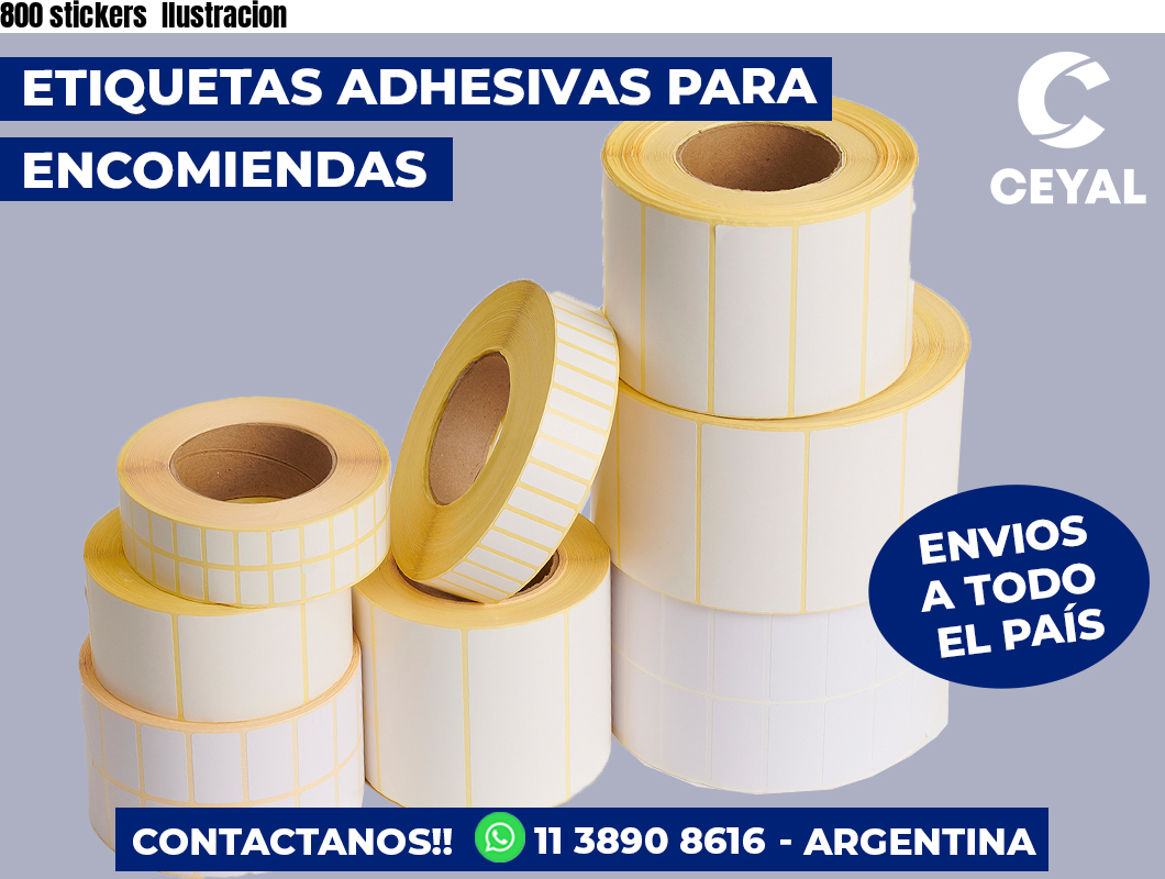 800 stickers  Ilustracion