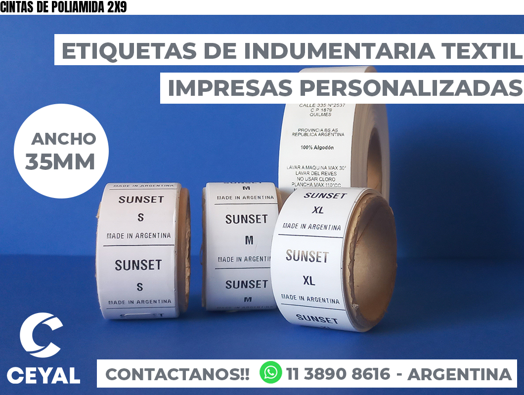 CINTAS DE POLIAMIDA 2X9
