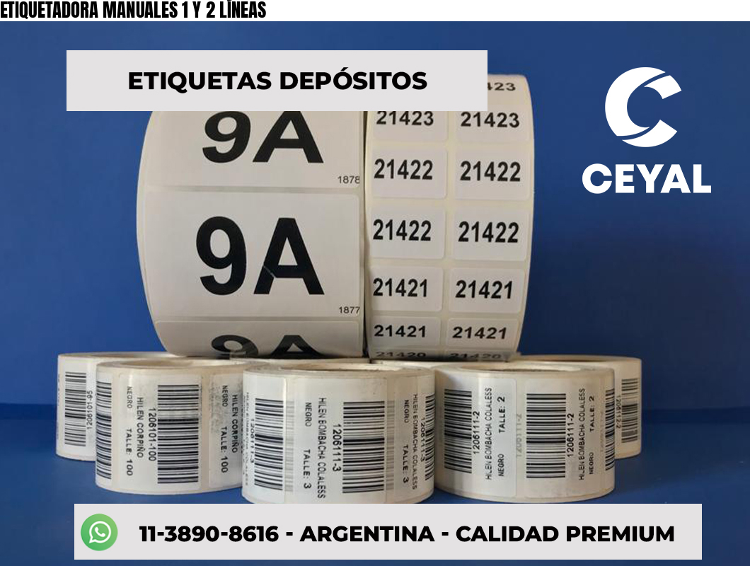 ETIQUETADORA MANUALES 1 Y 2 LÍNEAS