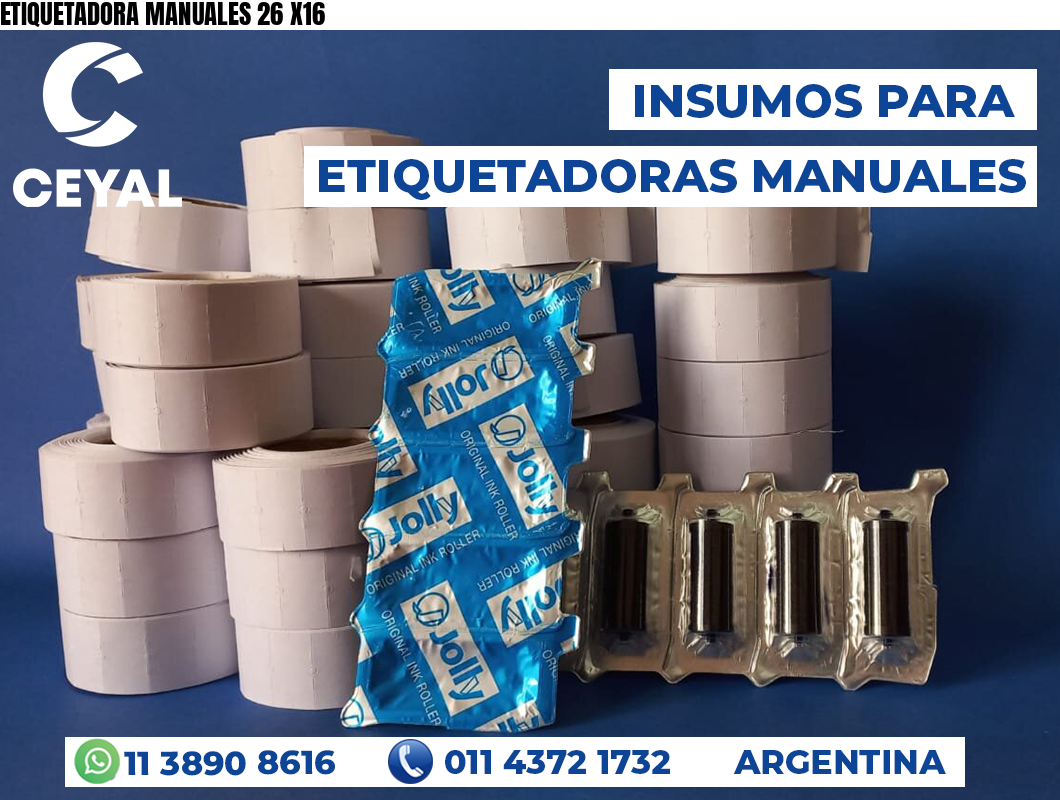 ETIQUETADORA MANUALES 26 X16