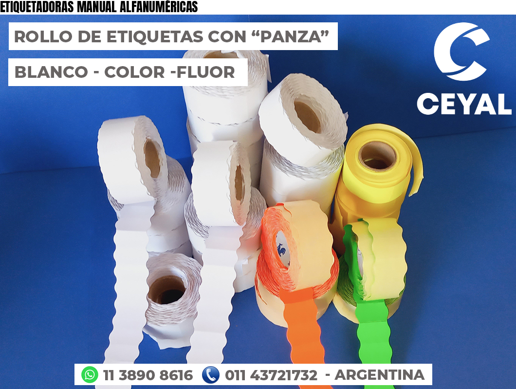 ETIQUETADORAS MANUAL ALFANUMÉRICAS