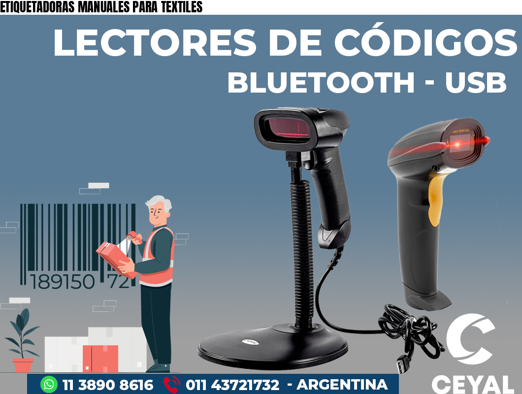 ETIQUETADORAS MANUALES PARA TEXTILES
