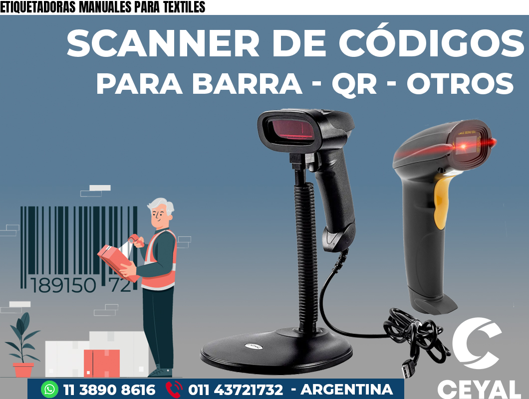 ETIQUETADORAS MANUALES PARA TEXTILES
