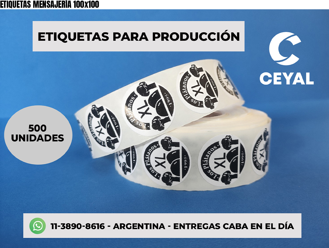ETIQUETAS MENSAJERÍA 100x100