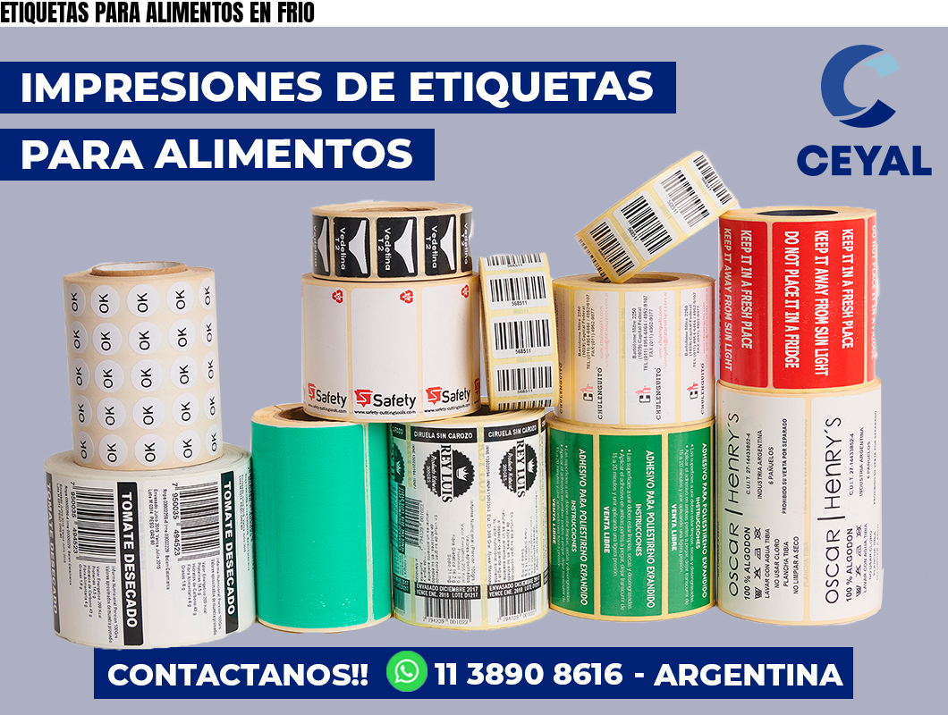 ETIQUETAS PARA ALIMENTOS EN FRIO