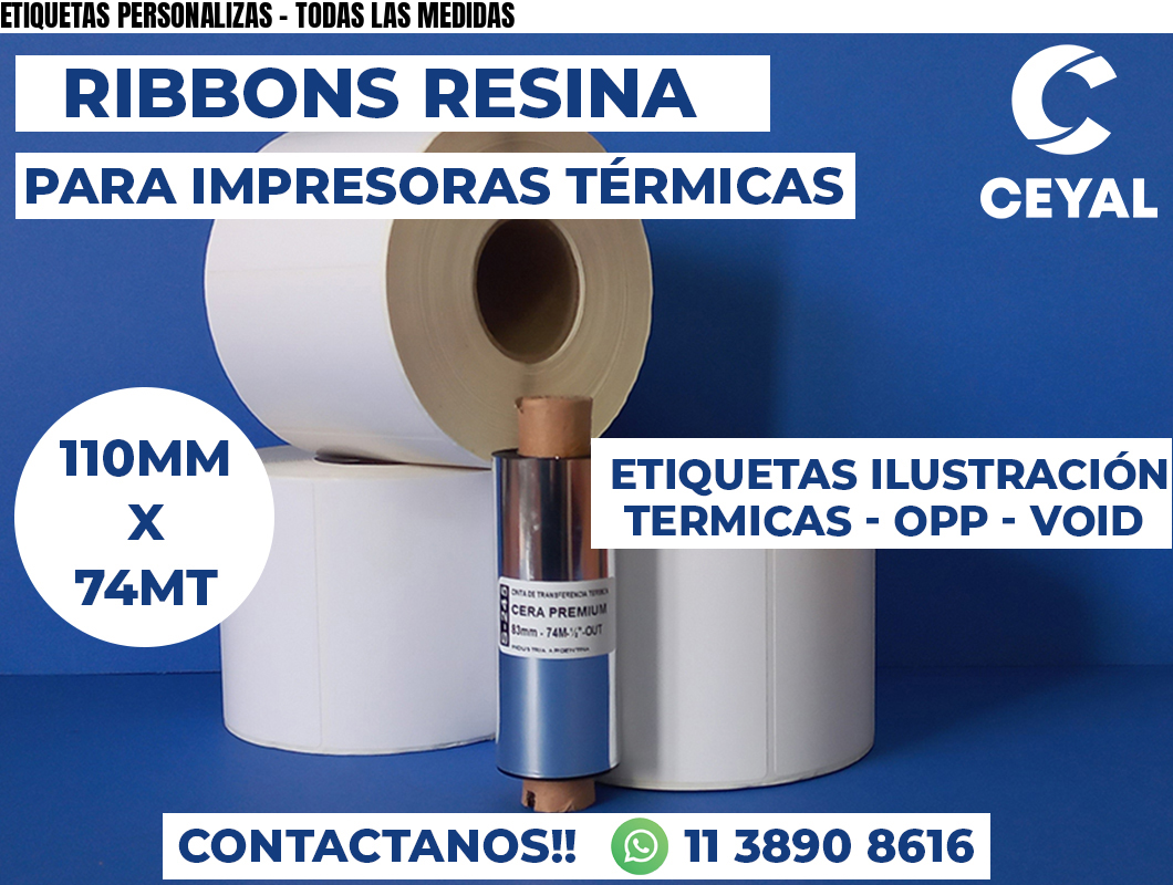 ETIQUETAS PERSONALIZAS - TODAS LAS MEDIDAS