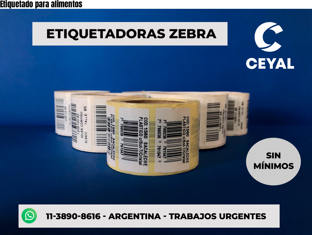 Etiquetado para alimentos