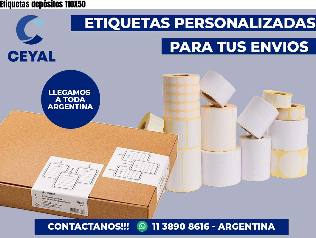 Etiquetas depósitos 110X50