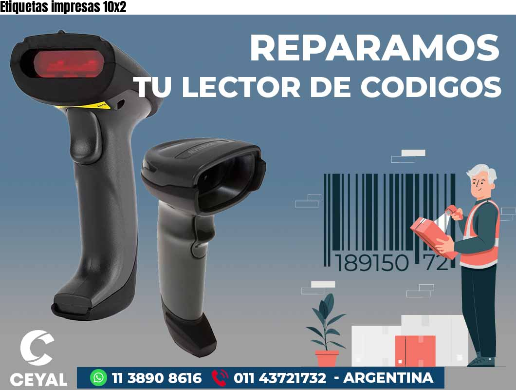 Etiquetas impresas 10x2