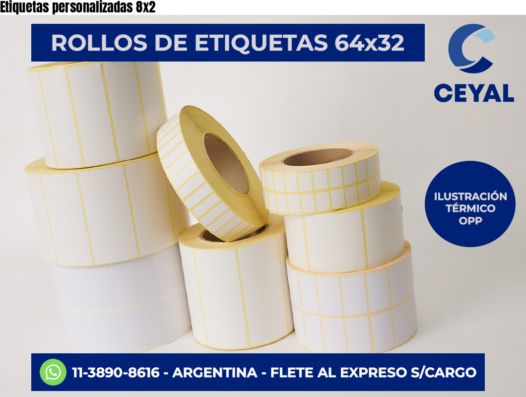 Etiquetas personalizadas 8×2