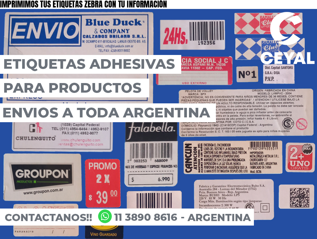 IMPRIMIMOS TUS ETIQUETAS ZEBRA CON TU INFORMACIÓN