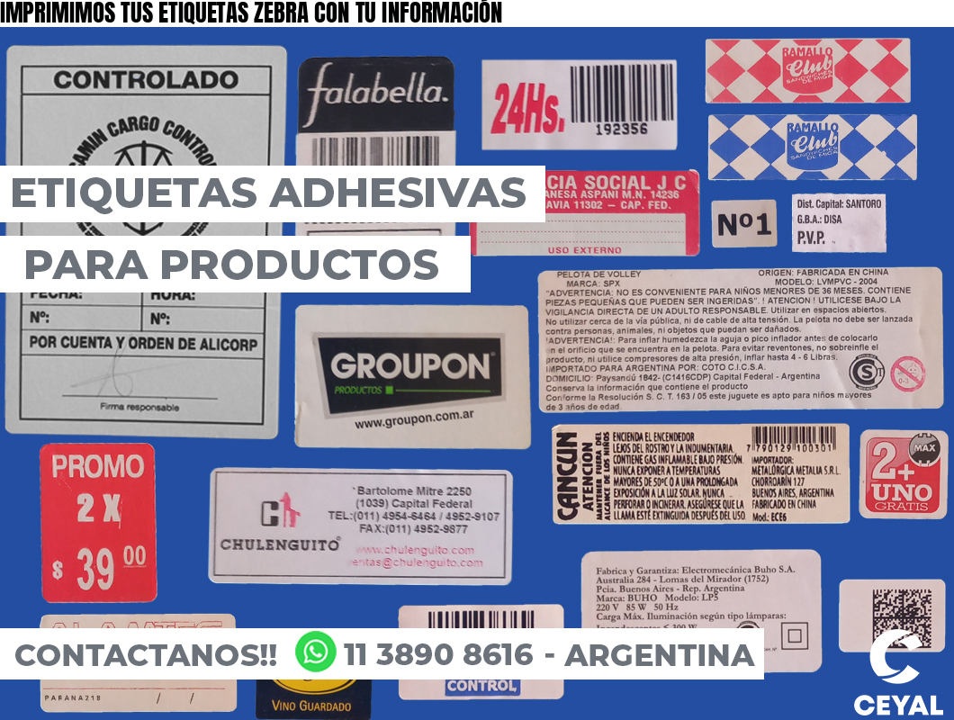 IMPRIMIMOS TUS ETIQUETAS ZEBRA CON TU INFORMACIÓN