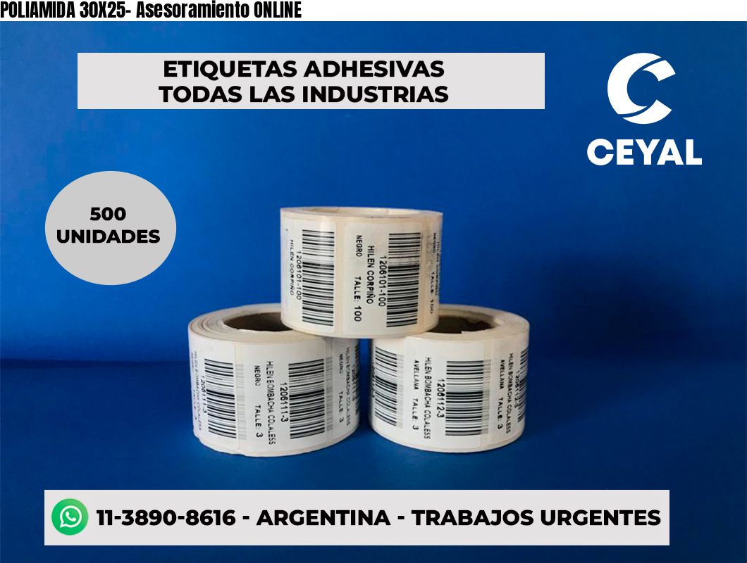 POLIAMIDA 30X25- Asesoramiento ONLINE