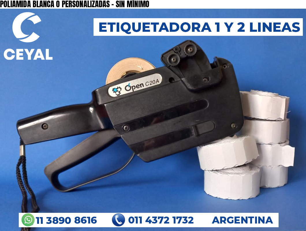 POLIAMIDA BLANCA O PERSONALIZADAS - SIN MÍNIMO