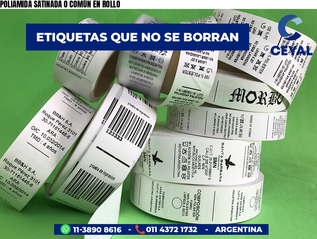 POLIAMIDA SATINADA O COMÚN EN ROLLO