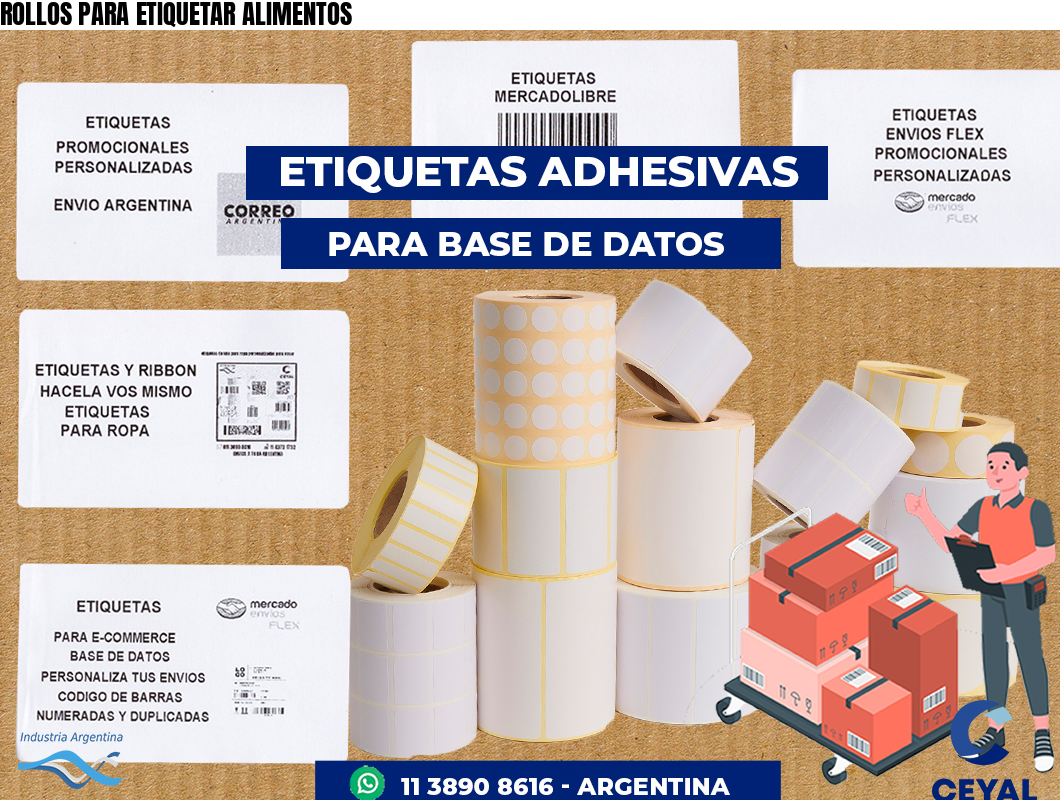ROLLOS PARA ETIQUETAR ALIMENTOS