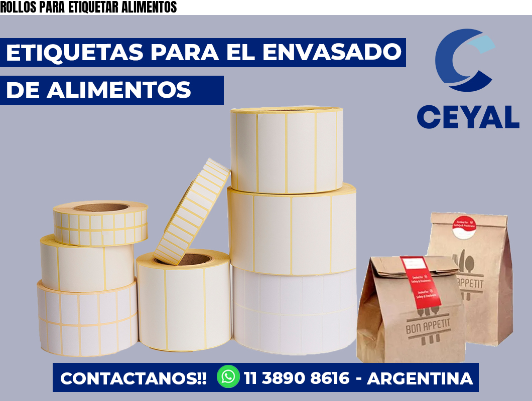ROLLOS PARA ETIQUETAR ALIMENTOS