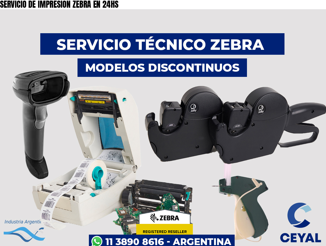 SERVICIO DE IMPRESION ZEBRA EN 24HS