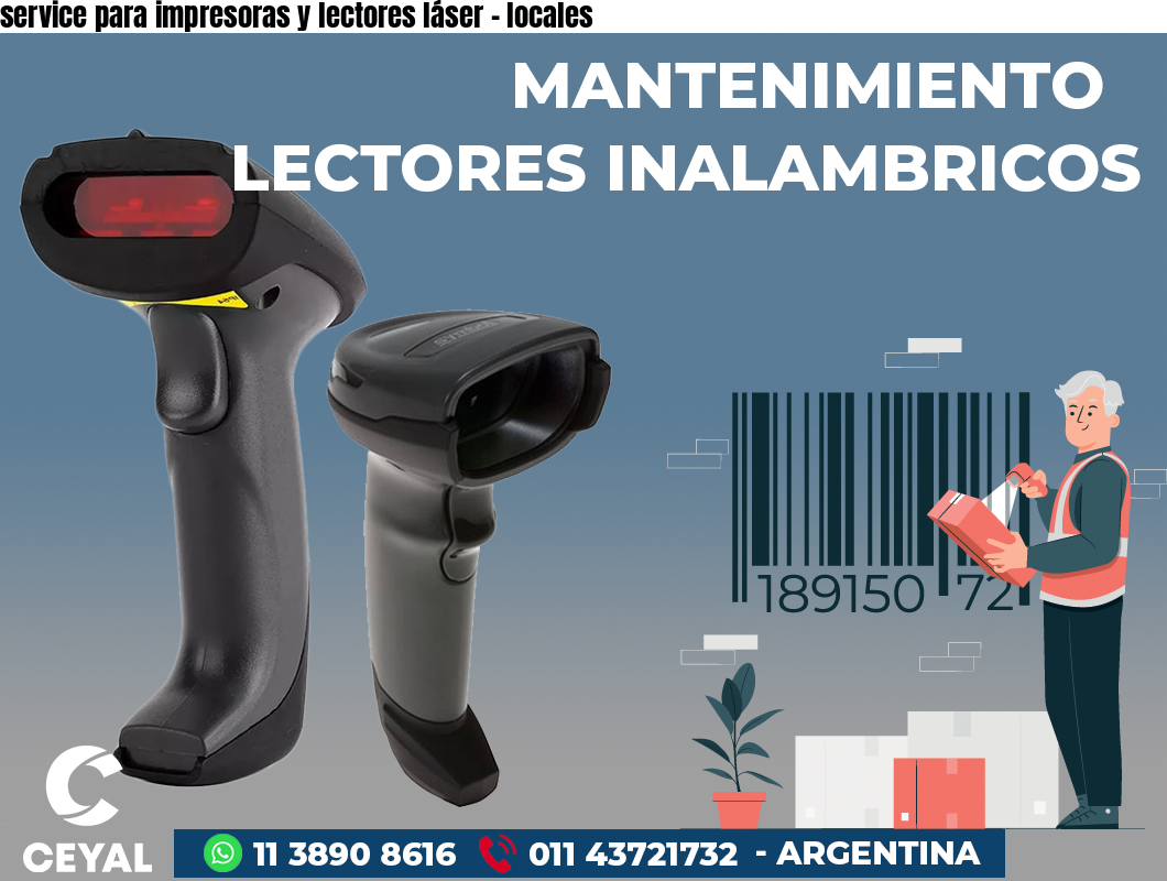 service para impresoras y lectores láser - locales