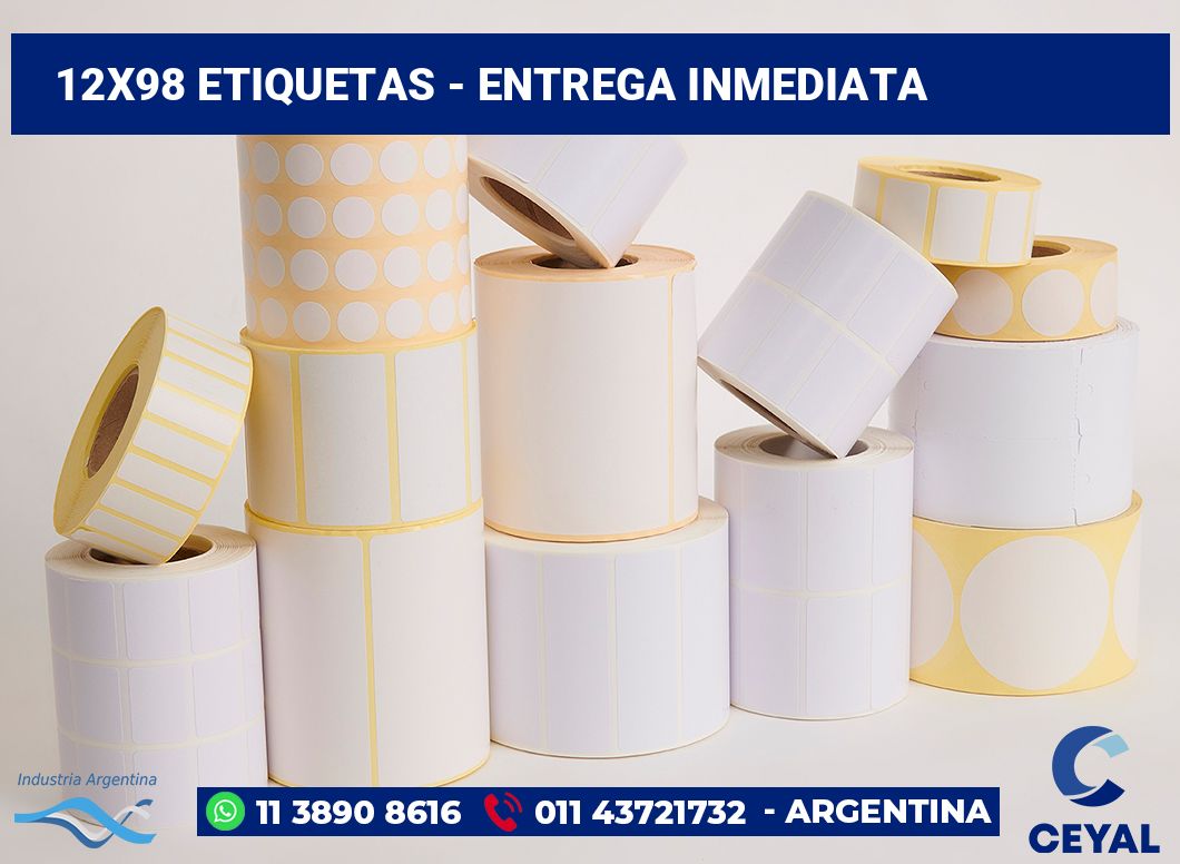 12×98 Etiquetas