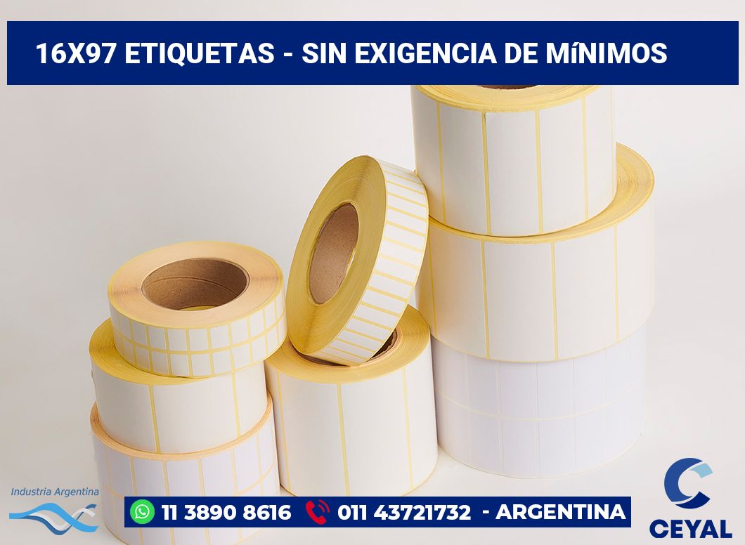 16x97 Etiquetas