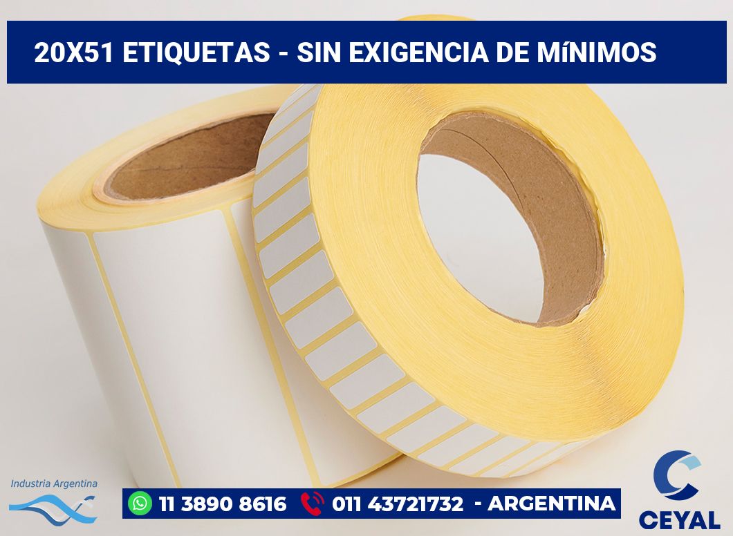 20×51 Etiquetas