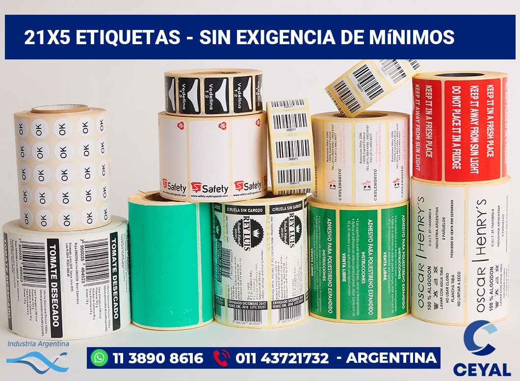21×5 Etiquetas