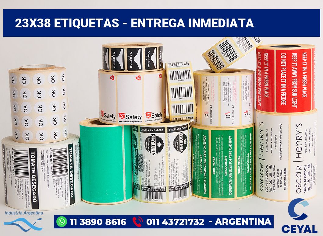 23×38 Etiquetas